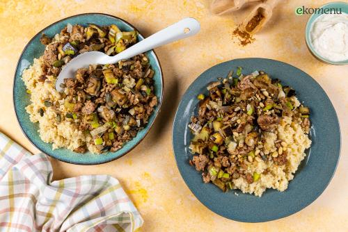 Simpele couscous met geruld gehakt