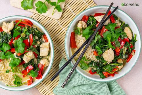 Thaise groene curry met kip