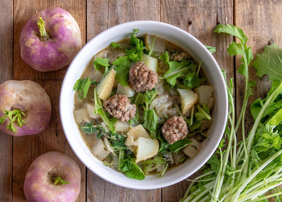 Groentestoof met meiraapjes