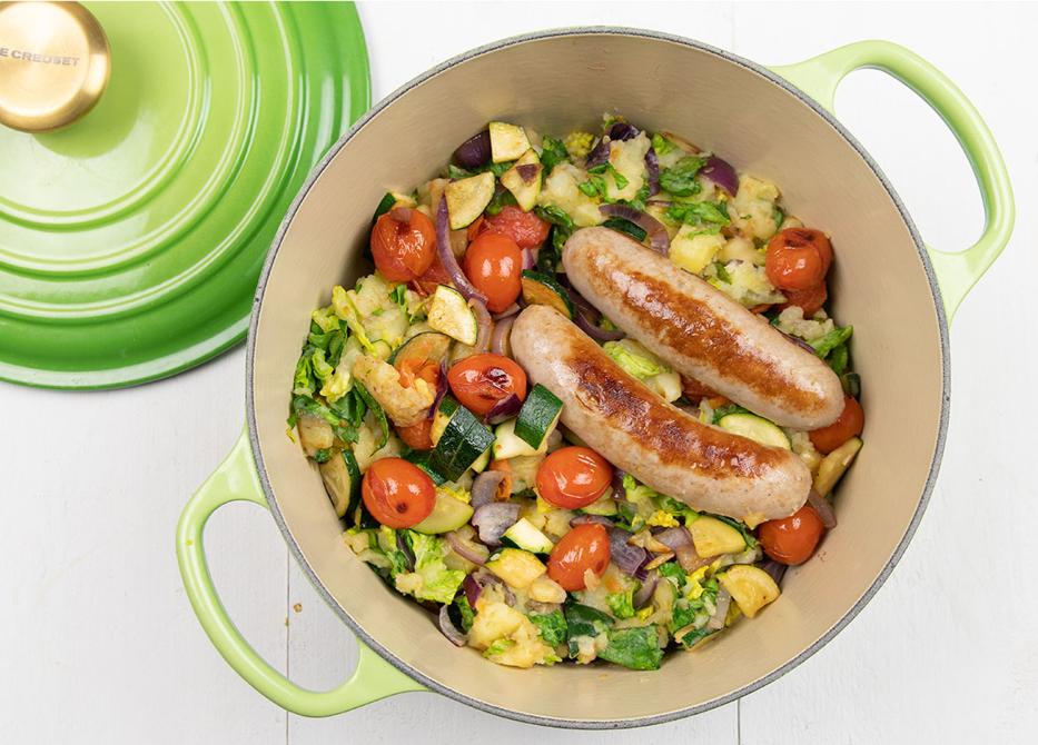 Lentestamppot met Romaanse sla