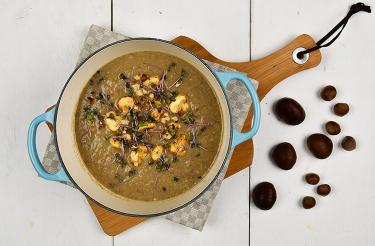 Kastanje-paddestoelensoep