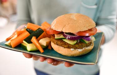 Broodje masala-erwtenburger