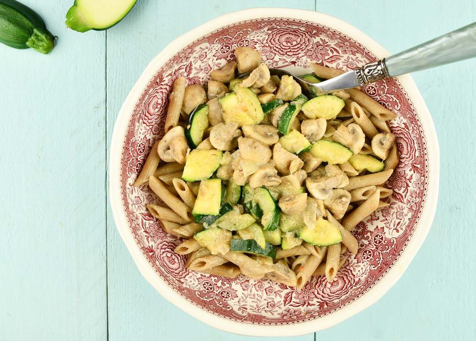 Pasta met vegan roomkaas