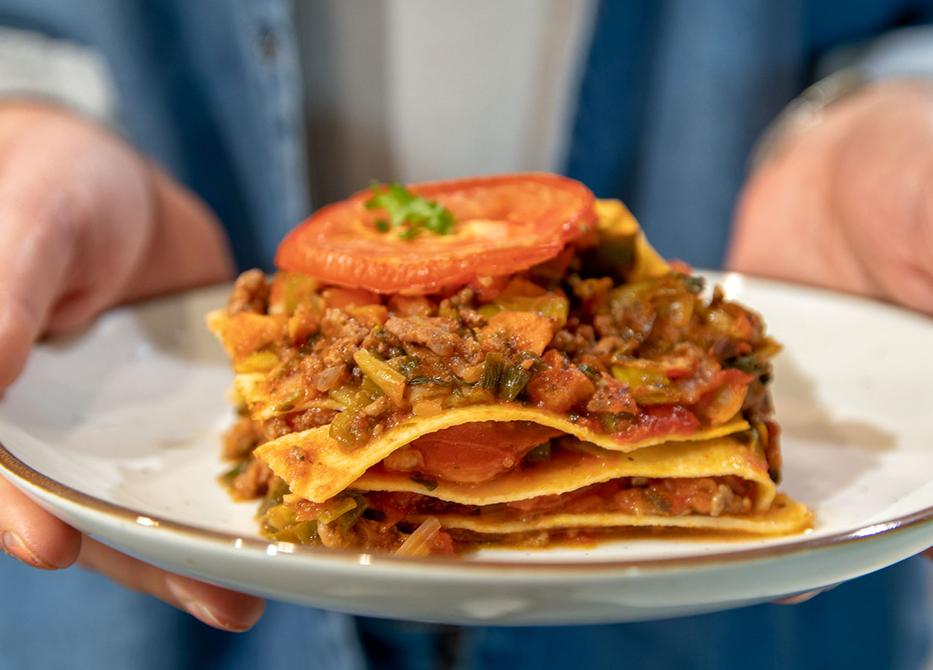 Vegan boerenlasagne