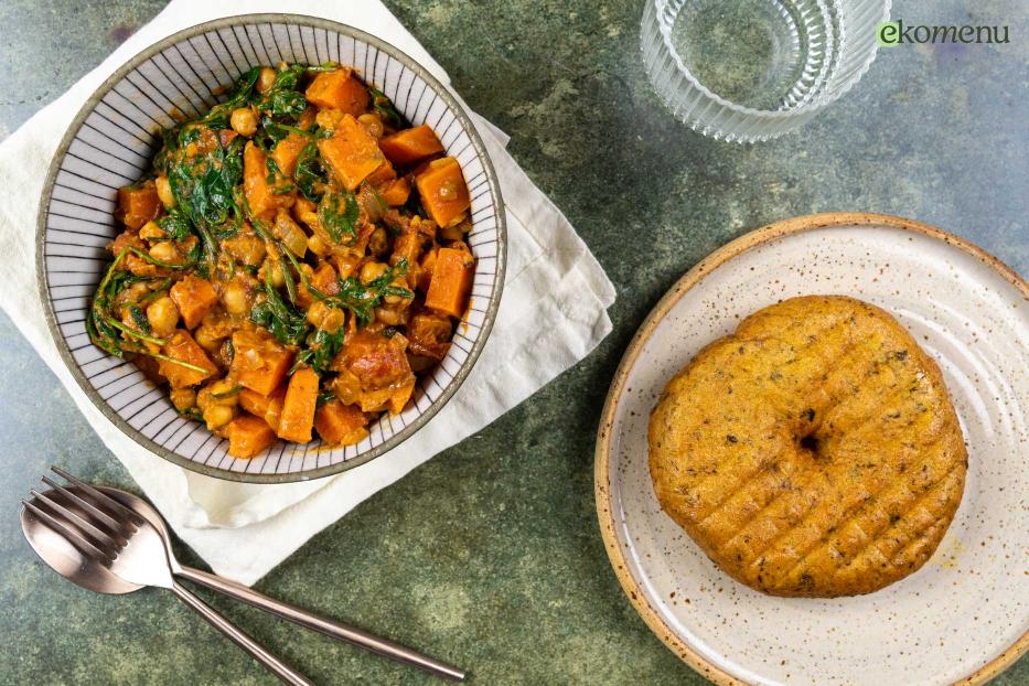 Zoete aardappel curry