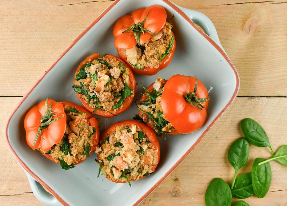 Gevulde tomaten met tofu