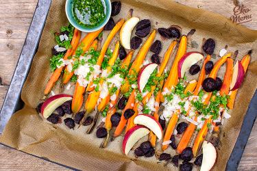 Bospeen en bietjes met dragondip