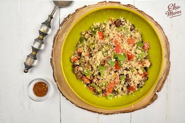 Couscous met gekruide snijbonen