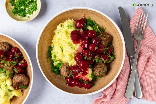 Gehaktballen met 'krieken'