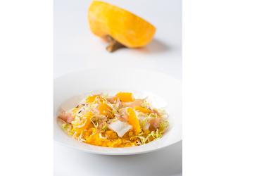 Pompoenrisotto met schartong