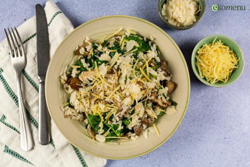 Paddenstoelen risotto met oude kaas