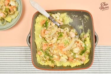 Romige visschotel met venkel