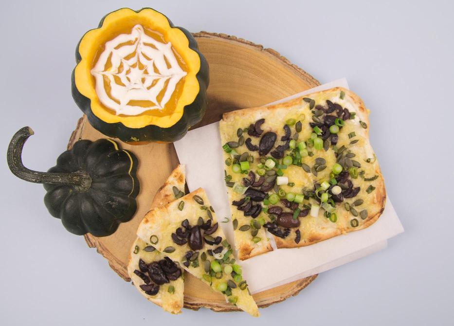 Pompoen-zoete aardappelsoep