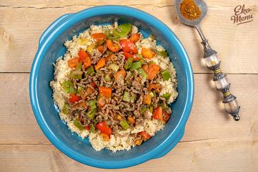 Couscous met harissa-snijbonen