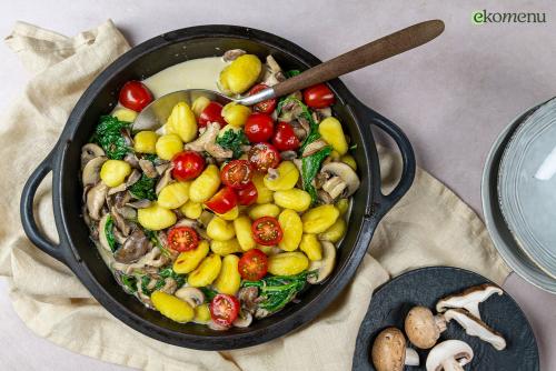 Gnocchi met paddenstoelen-roomsaus