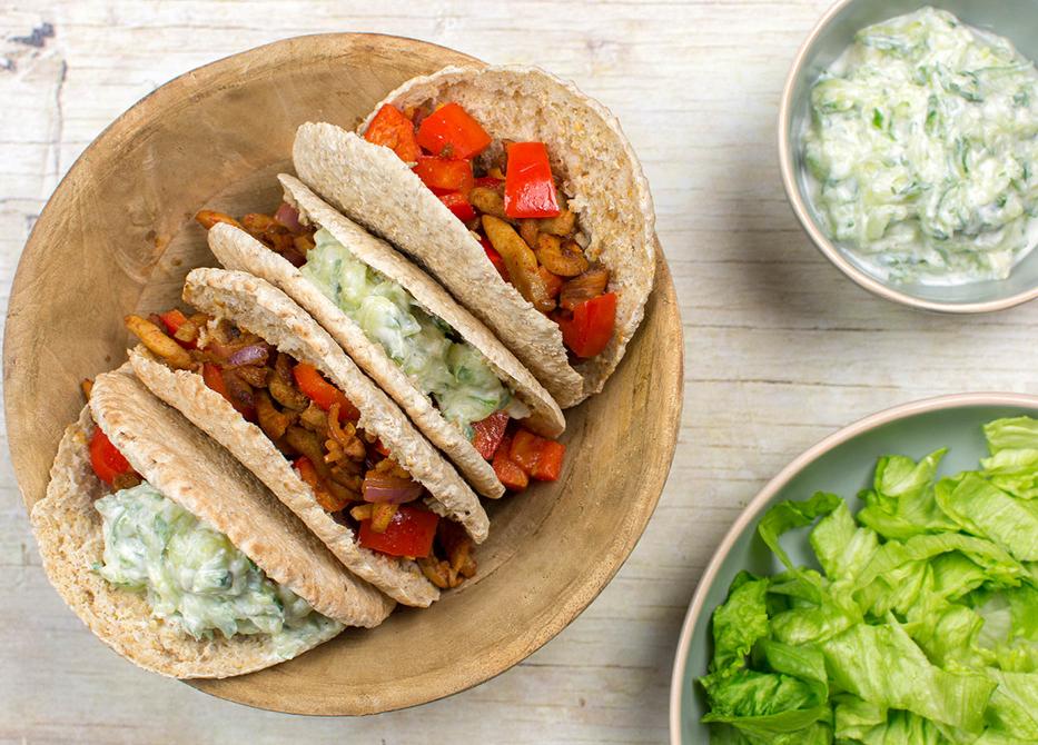 Pitabroodjes met shoarma