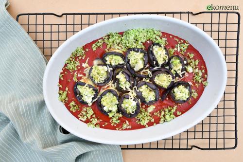 Keto Aubergine cannelloni met broccoli