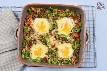 Keto Gehaktpannetje met paprika en ei