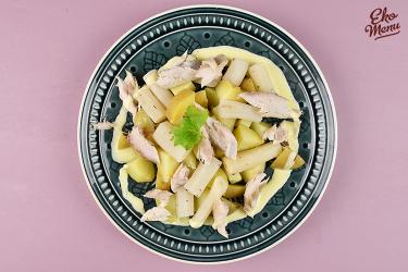 Gerookte makreelfilet met schorseneren