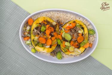 Gevulde green tangerine pompoen