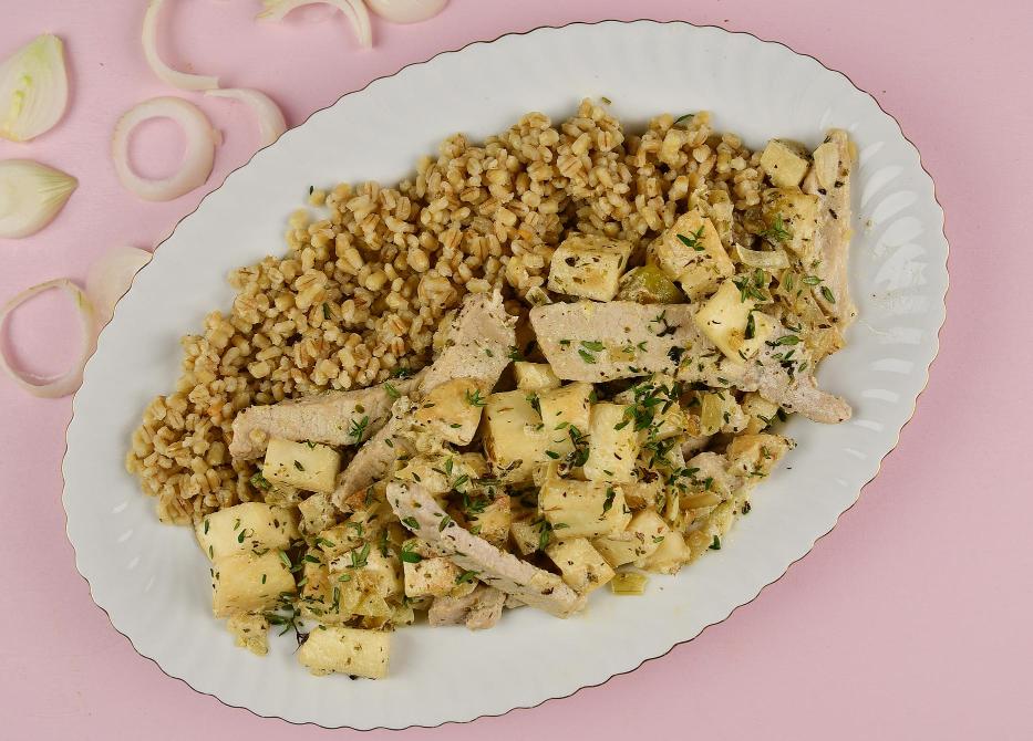 Romige kalfsreepjes met koolrabi