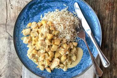 Kip met pastinaak in roomsaus