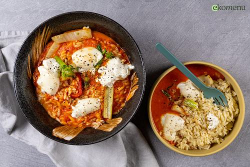 Orzo met venkel en verse burrata