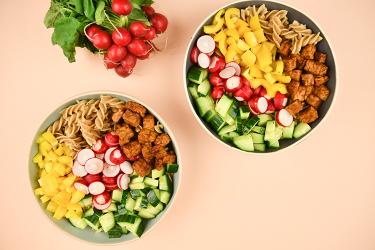 Pasta bowl met tempeh