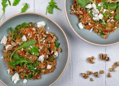 Smeuïge tomatenrisotto met feta