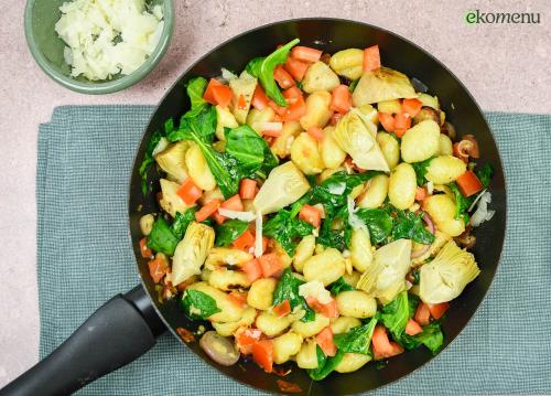 Gnocchi met artisjokken, spinazie