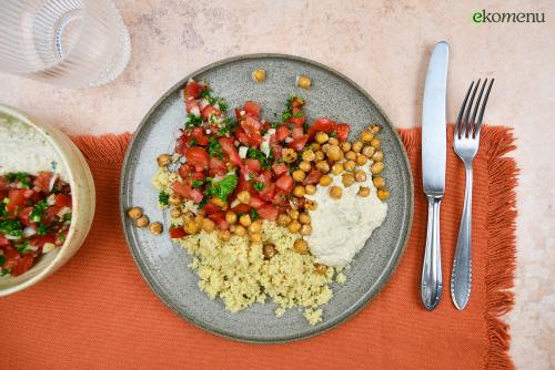 Baba ganoush met tomatensalade