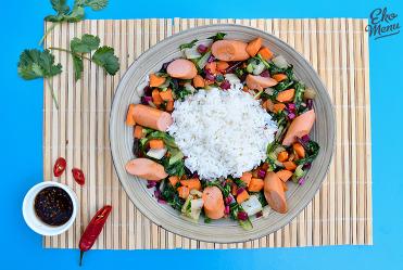 Pittige snijbiet in teriyakisaus   