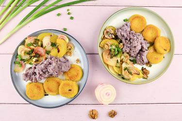 Truffelaardappels met bietenmix