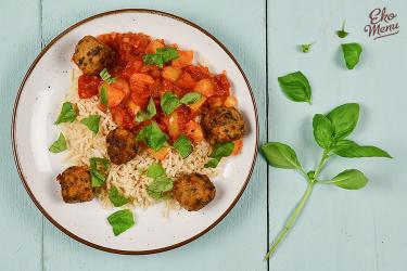 Zeewierballetjes met rijst