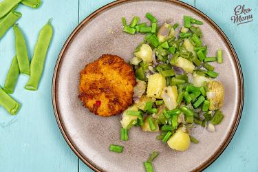 Paprikaburger met snijbonen