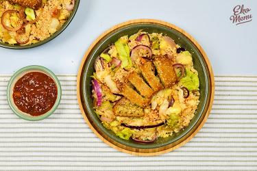 Seizoensburger met gebakken kool