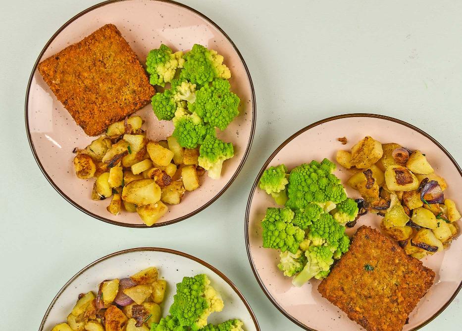 Bloemkool met een Vlaamse lenteburger