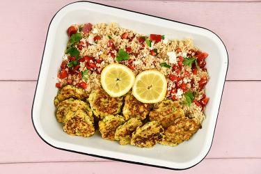 Courgette-maiskoekjes