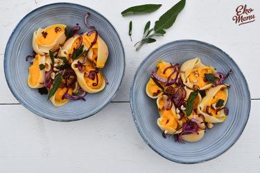 Conchiglioni met pompoenpuree