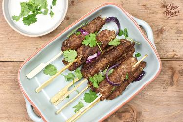 Kebab spiesjes met tzatzikisaus