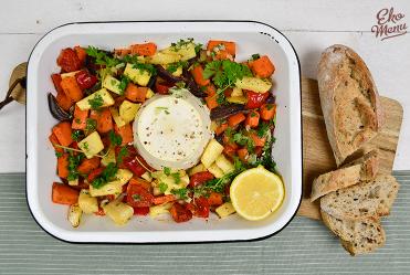 Gebakken ricotta met daslook dressing
