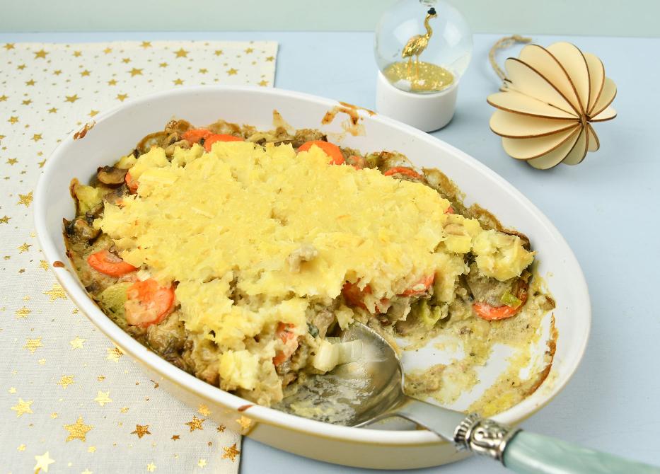 Paddenstoelenpastei met groenten