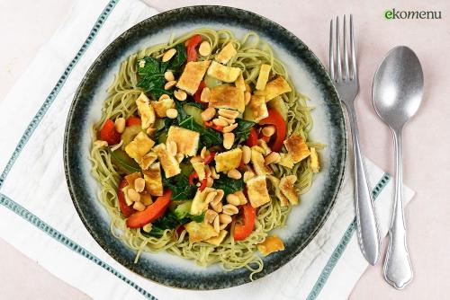 Rijstnoodles met paksoi