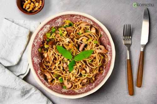 Spaghetti met champignon-roomsaus