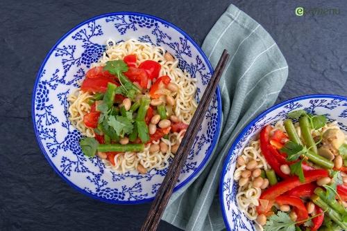 Tom Kha Kai met sperziebonen, kikkererwten