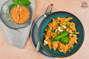 Roasted red pepper pasta