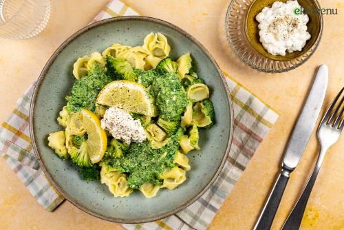 Creamy tortellini met broccoli