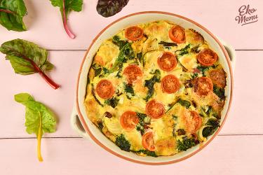 Frittata met snijbiet en tomaatjes