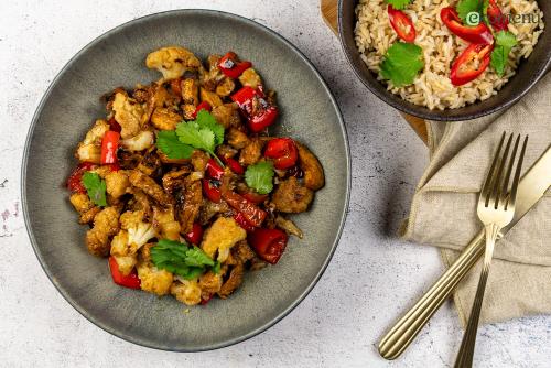 Bloemkool teriyaki met rijst
