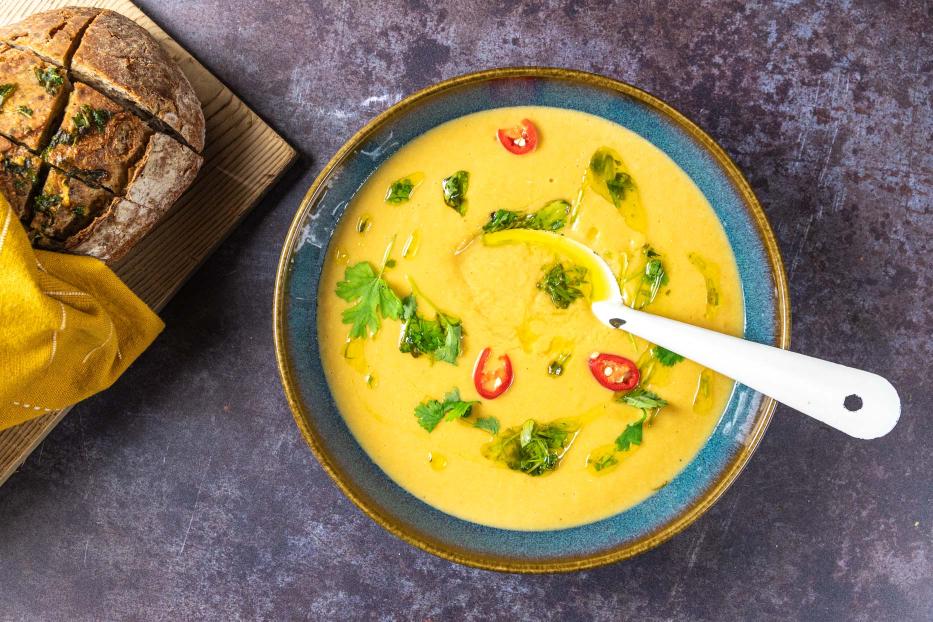 PAKKET - Pittige wortel-pompoensoep